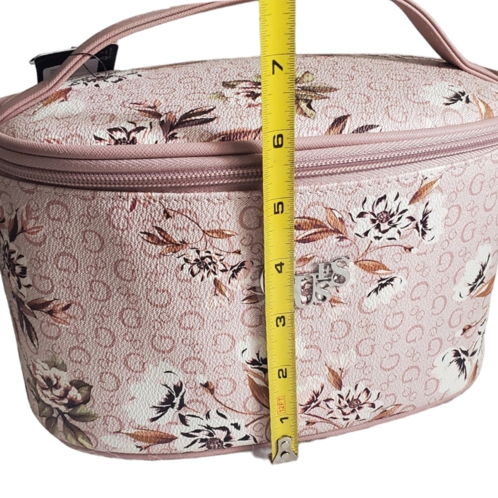 Guess Floral Monogram Cosmetic Case with Handle - Picture 4 of 11